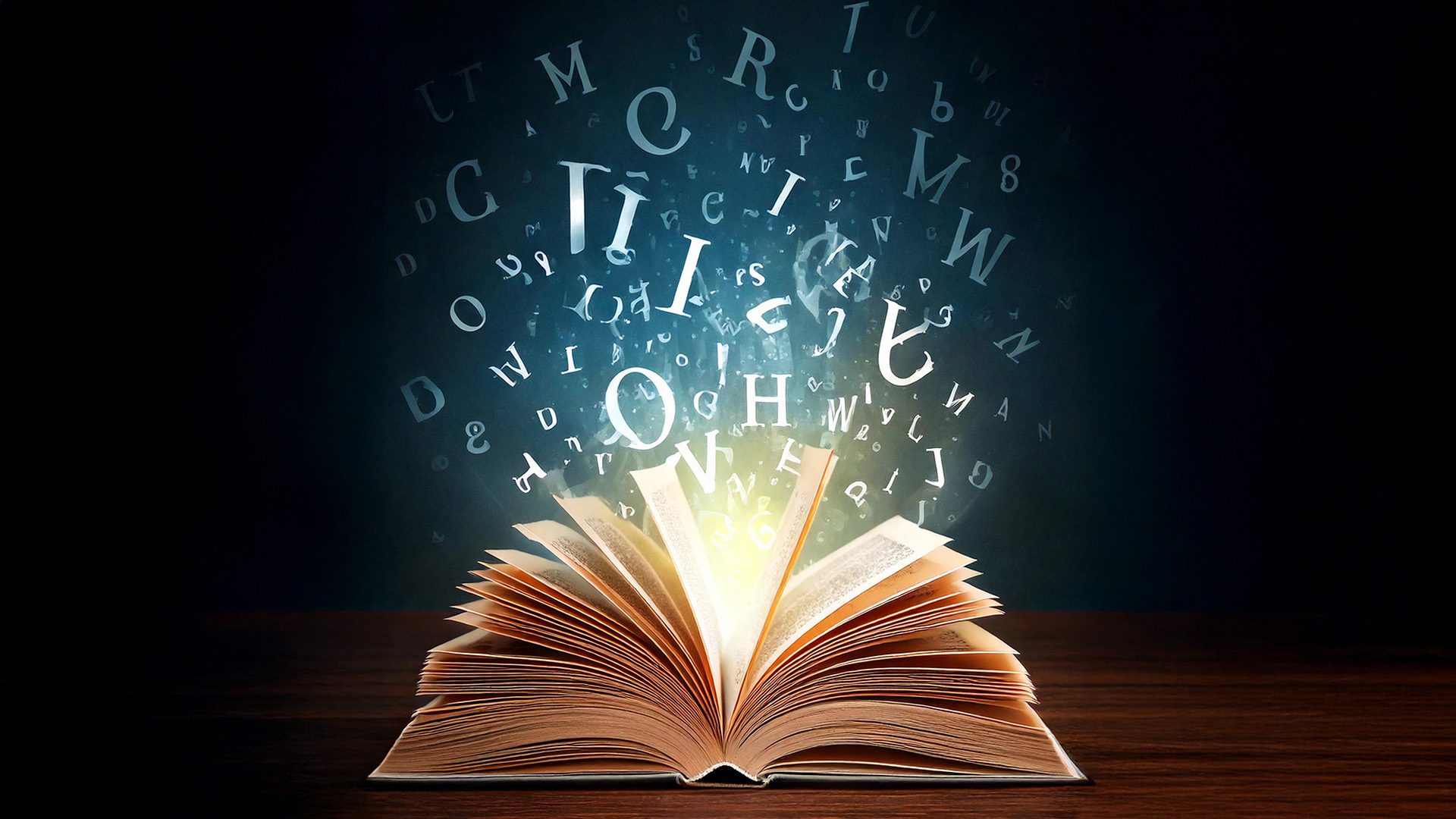 LIBRO CON LETTERE ORIZZONTALE